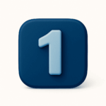 Step 1 icon showing number one.