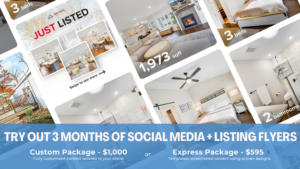 spring social promo for real estate agents with social media and listing flyers